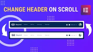 Change To A Different Header On Scroll Using Elementor