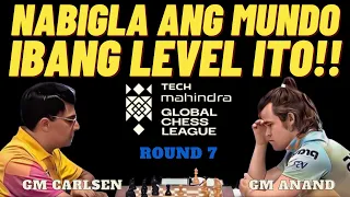 WOW! NAMANGHA ANG BUONG MUNDO! BEST GAME! Anand vs Carlsen! Tech Mahindra Global Chess 2023 Round 7