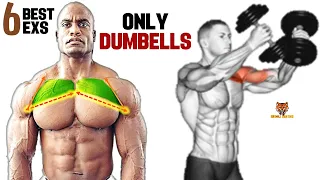 6 BEST UPPER CHEST  WORKOUT WITH DUMBELLS AT HOME / Meilleurs exs Musculation  HAUT DE LA POITRINE .