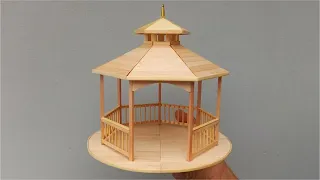 KIOSCO con palitos de helado / miniature GAZEBO