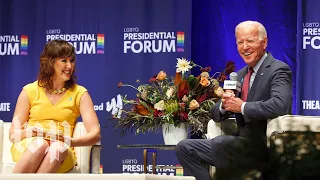 Biden’s awkward, tense moments at first 2020 LGBTQ forum