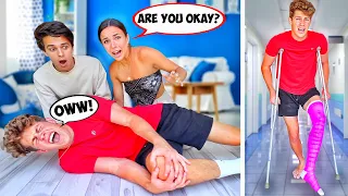 I GOT INJURED AND BROKE MY LEG! **They freaked out!**