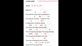 LIVING HOPE | instrumental (minus one) | key of G | lyrics and chords | praise and worship |