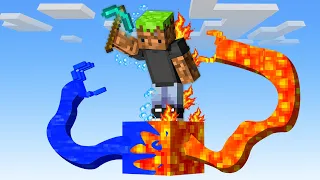 Minecraft ama TEK BLOK ELEMENT BLOĞU