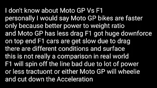 Moto GP Vs F1 Vs Rimac Nevera DRAG RACE The Endgame comparison