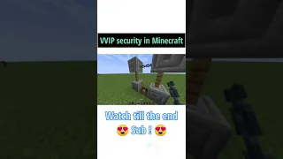 VVIP Security in Minecraft #shorts #minecraft