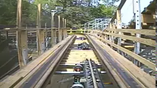 Ravine Flyer II 2 Wooden Roller Coaster Front Seat POV Waldameer Park