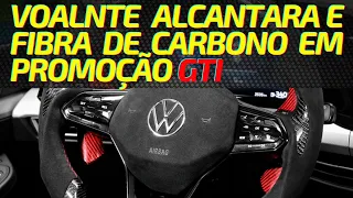 VOLANTE GOLF GTI EM FIBRA DE CARBONO E ALCÂNTARA EM PROMOÇÃO