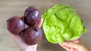 I can't stop eating this beet and cabbage salad! I cook it almost every day