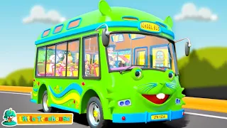 Wheels On The Bus Go Round and Round, Vehicle Song and Rhymes for Kids