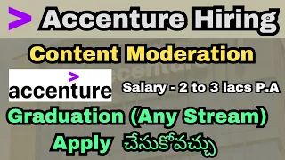Accenture content moderation job vacancies || Myview
