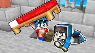 MINECRAFT pero ESCAPAN de la PRISIÓN MÁS SEGURA del MUNDO👮🏻‍♂️😱 Los COMPAS