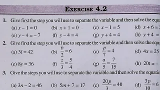 Class 7 Maths Chapter 4 l NCERT EXERCISE-4.2 l Simple Equation l cbse Board l Solution l 7th