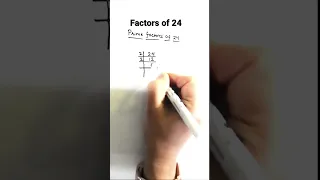 How to find factors of 24 / Prime factors of 24 / #shorts /#math