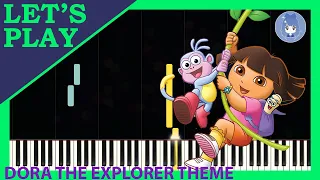 Dora the Explorer Main Theme [Synthesia Piano Tutorial - Let's Play]