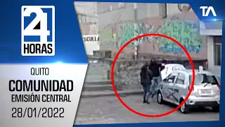 Noticias Quito: Noticiero 24 Horas 28/01/2022 (De la Comunidad - Emisión Central)