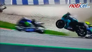 Un brutal accidente fue captado en el Gran Premio de Austria de Motos GP