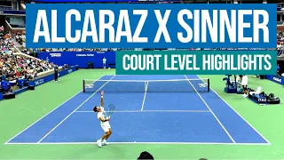 Carlos Alcaraz v. Jannik Sinner | 2023 Court Level Practice Match | 4K