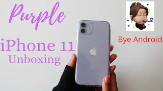 Purple iPhone 11 unboxing + set up🍎💜