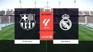 El Clásico🔵🔴Barcelona vs Real Madrid⚪ | Laliga 2023/24 | PES2021🔥🔥🔥