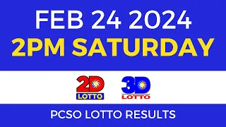 Lotto Result February 24 2024 2pm Swertres Ez2 PCSO