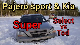 Sport2 & Sorento. Испытываем по снегу зимние и МТ Шины. Сравниваем Super TOD, Super SELECT. Offroad