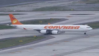 Aterrizaje A340 Conviasa AIFA
