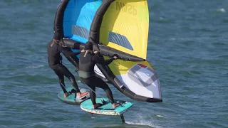 Johnny and Stefan Wing Foiling in San Francisco Bay