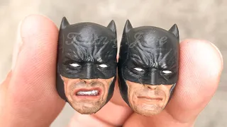 Custom Batman head sculpt and paint for Mcfarlane toys