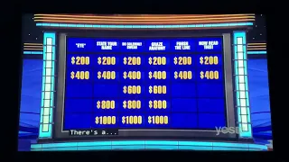 Jeopardy, Jonathan Fisher Day 5 - 1st Daily Double (10/15/21)