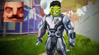 Hello Neighbor - My New Neighbor Avengers Hulk Act 2 Trampoline Gameplay Walkthrough