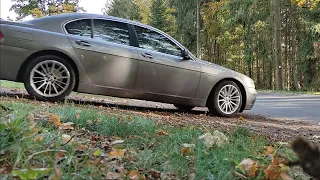 BMW 745i E 65 4,4 V8 333PS:  ACCELERATION offroad sound outside