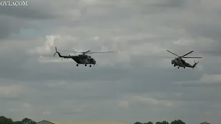 Czech Air Force Mil Mi-24 Hind and Mi-171 Hip full display at RIAT 2022