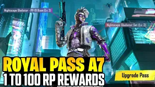 Royal Pass A7 1 to 100 Rp Rewards | Upgrade PP-Bizon Skin | Mythic Outfit | Pubg Mobile
