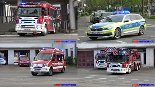 [Paralleleinsatz - zweites HLF - Scania-Löschzug] Einsatzfahrten an der Berufsfeuerwehr Darmstadt