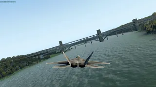 X Plane 11 replay at 4k 50fps. F22 along the Menai Strait on Anglesey