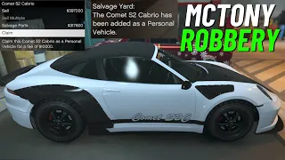 GTA Online CLAIM Comet S2 Cabrio for ONLY 10k - McTony Robbery in 30 Minutes - Salvage Yard Robbery