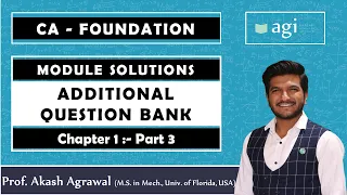 CA Foundation | ADDITIONAL QUESTION BANK | Chp 1 - Part 3 | Module Solutions | Business Mathematics