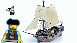 Lego pirate ship MOC : " Hancock ", Merchant sloop. Speed Build 4K