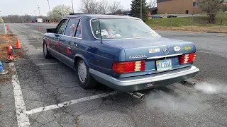 420SEL straight pipe at autocross  🤣