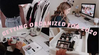 GETTING MY LIFE TOGETHER FOR 2020 | ORGANIZING, CLEANING & PLANNING!