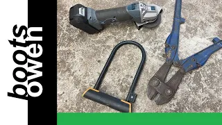 Halfords bike lock v bolt cutters and battery angle grinder: who will win?