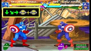 All Super Moves Tutorial - Marvel Super Heroes - Arcade - 60fps