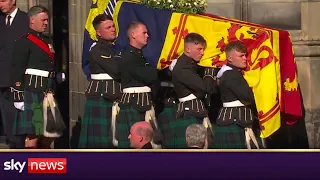 Queen's coffin leaves St Giles' Cathedral