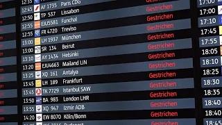 "Pay or stay" in Germany,Berlin Brandenburg Airport, flights are cancelled due to a labour strike
