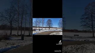 Frozen lake in finland🇫🇮