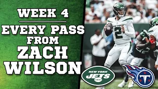 Zach Wilson Highlights - Week 4 - Every Pass