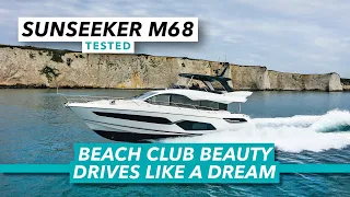 Sunseeker Manhattan 68 tour & review | Beach club beauty drives like a dream | Motor Boat & Yachting