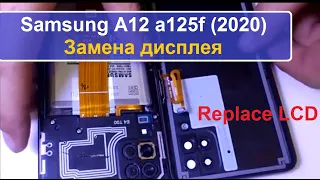 Samsung A12 (2020) Разборка, замена дисплея. Replace LCD