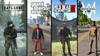 Days Gone vs GTA 5 vs RDR2 vs Watch Dogs 2 (SBS Comparison)